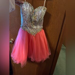 Sequin/Jeweled Homecoming Dress